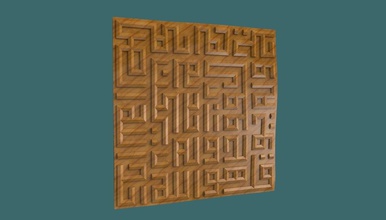 quran surah al ikhlas kufi calligraphy 3d stl model cnc wood design art walldecor wall interrior sourate alikhlas house decor 3d print model - Mito3D