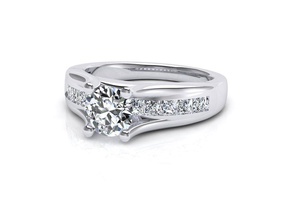 r-1441 cadfile bijoux de l'anneau le diamant mariage l'engagement gem les anneaux bague en anneau 3d print model - Mito3D