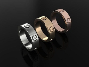 id 010 Schmuck wertvoll Luxus Gold Diamant Ring Mode Juwel Hochzeit druckbar Ringe Juwelen Nagel Liebe 3d print model - Mito3D