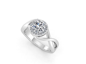 r Schmuck ring diamond engagement gold Platin Ringe 3d print model - Mito3D