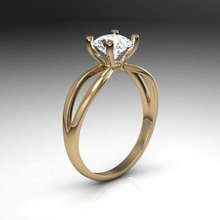 r la joyería anillo stl obj 3dm plata de oro impresión imprimible el diamante gem los anillos 3d print model - Mito3D