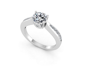 r jewelry ring diamond engagement gemstone platinum rings 3d print model - Mito3D