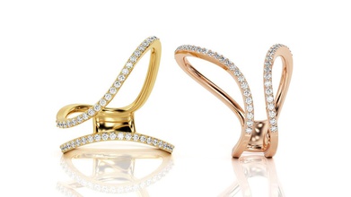 r 0002 gioielli brillante ciondolo usa il canada europa di fidanzamento matrimonio 14k design moda argento oro gioiello anello curve orecchino stampabile anelli 3d print model - Mito3D
