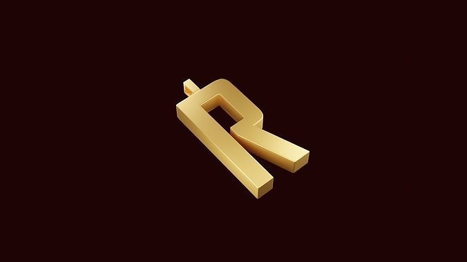 mektup kolye alfabe tipografi tip takı yazı tipi altın yazdırılabilir blender Sanat 3dmodel 3D print model - Mito3D
