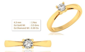 r soliter solitario diamante squillare oro bellissimo polo bene gioielleria anelli 3d print model - Mito3D