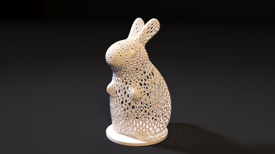 rabbit rabbit voronoi bunny statue statuette art medium cottontail cartoon easter 3d printing 3dprinting art sculptures