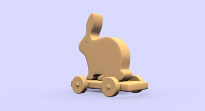 coniglio 3d stampa modello giocattoli carina 3dprinting giochi 3d print model - Mito3D
