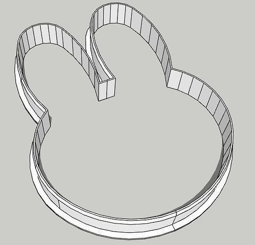 rabbit cookie cutter zoo biscuit kitchen house dining 3D print model - Mito3D