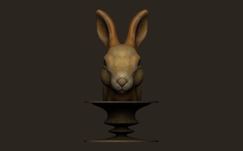 tavşan baş sanat paskalya illüstrasyon şirin hayvan doğa stüdyo evcil buda fare heykel bilim kimya ilmi sitoplazma taramalar kopyalar 3d print model - Mito3D