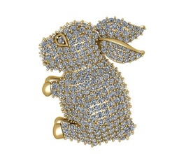 rabbit jewelry logo rings pendants print design monument art gold platinum download silver dragon caiters diamond jewel modern monkey gem 3d print model - Mito3D
