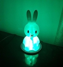conejo lámpara electrónica ligero electricidad led rgb iluminación niños 3dprinting 3d tecnología ornamento juego juguetes decoración encendiendo casa 3d print model - Mito3D