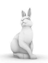 tavşan lamba lampada scultura 3d yazıcı sanat heykeller 3d print model - Mito3D