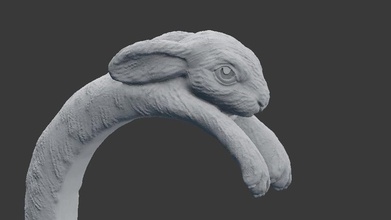 coniglio anello gioielli il di stampa animale animali mammifero mammiferi dolce bella stampabile anelli coniglietto moda e bellezza 3d print model - Mito3D