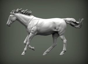 cavalo corrida animal natureza égua garanhão mamífero 3d impressão escultura estatueta lembrança capítulo modelo esculpir arte esculturas 3d print model - Mito3D