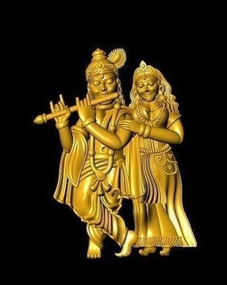 radha krishna lord supreme god 3d model ring art sculptures jewelry 3d print model - Mito3D