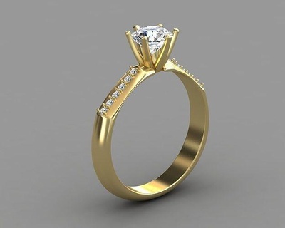 radiant réconfort bague bijoux imprimable mariage or brillant platine luxe gemme argent diamant anneaux engagement mode 3d print model - Mito3D