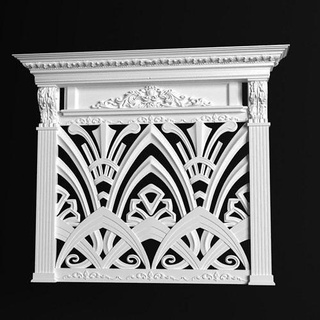 radiator cover cnc cutting decor relief artcam print carved house 3d print model - Mito3D