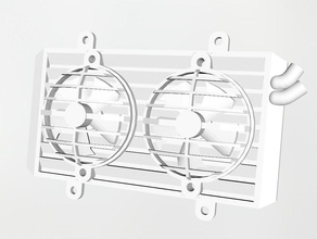 radiator working fans fan rc rccar scale model crawler hobby diy 3d print model - Mito3D
