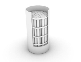 radioactivo residuos barril envase nuclear ciencias ingenieria 3d print model - Mito3D
