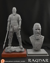 ragnar lothbrok viking 3dprinting zbrush kutonsculpts arte esculturas 3d print model - Mito3D