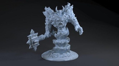 ragnaros warcraft 3d print model wow fantasy fictional creature mmorpg mmo rpg character devil evil demon enemy beast mage wizard hammer weapon horde alliance games toys 3d print model - Mito3D