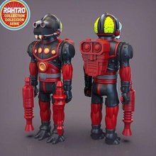 rahtro cast articulated retro sci-fi action figure toy actionfigure robot alien planetary explorer modules scifi futuristic galaxy space games 3dprintable character toys 3d print model - Mito3D