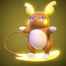 raichu alola form pokémon pokemons pokemongo drucken pichu pikachu alaraichu spiele spielzeuge 3d print model - Mito3D