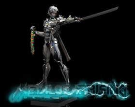 raiden statue metall ausrüstung steigend 3d druckbar metallgetriebe ninja katana jack aufreißer konami videospiele samurai monsun cyborg kunst skulpturen 3d print model - Mito3D