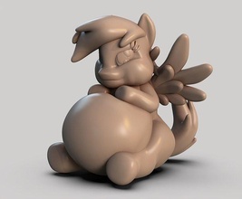 gökkuşağı kısa çizgi şişman versiyon 3d Yazdır karakter Şirin fim midilli Hasbro at şekil karikatür hayvan Tombul fantezi heykel oyunlar oyuncaklar 3d print model - Mito3D