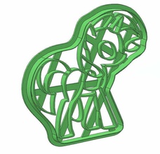 rainbow pony 3d print cookie cutters model house cutter tea coffe kitchen dining 3d print model - Mito3D