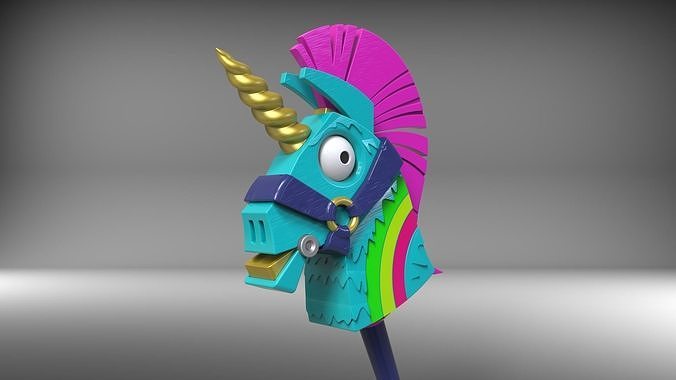 arco iris aplastar unicornio fortnite imprimible 3d modelo stl impresión cosplay arte bricolaje diy pasatiempo pistola arma vídeo juego hacha juegos juguetes 3D print model - Mito3D