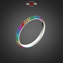 rainbow wedding ring rg0022 jewelry weddingrings bridaljewelry jewellery rings 3d print model - Mito3D