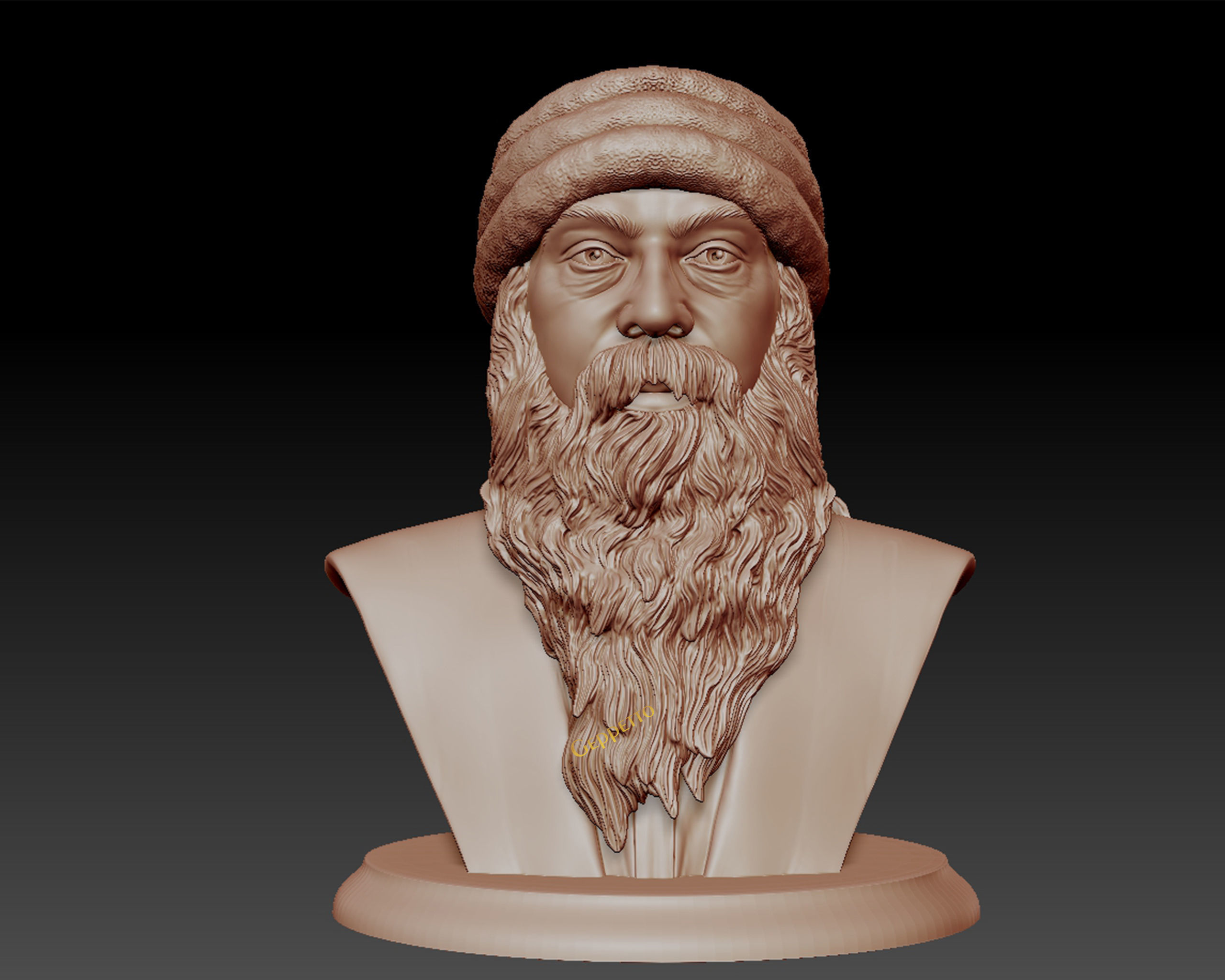 rajneesh osho 3d yazdırılabilir heykel sanat vesika sakal adam buda dekor heykelcik hoparlör büst heykeller 3D print model - Mito3D