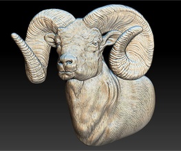 ram - relief 2019 sheep sculptures art 3d print model - Mito3D