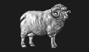 ram bas relief merino sheep statue sculpture animal mammal realistic nature monument bighorn horn hoof farm lamb mamal art sculptures 3d print model - Mito3D