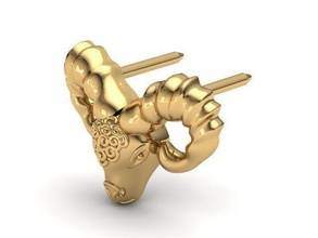 RAM broche oro joyería joya imprimible diamante anillo Boda compromiso enganchar canalla Moda belleza colgante pendiente collar 3d print model - Mito3D