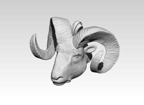 ram cabeça pingente colar jóia detalhado realista animal touro chifre bode ovelha esquiva vaca joalheria imprimível cnc prata arte mulher homem colares 3D print model - Mito3D