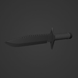 rambo 1 survival knifewith functional thread knife art dagger war jungle weapon cine movie collectible games toys 3d print model - Mito3D