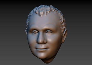 random man head art character body 3d print printable men smile sculptures anatomy 3d print model - Mito3D
