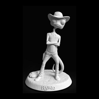 rango animal johhnydepp lizard oscar hollywood legend charachter wildwest famous pixar waltdisney celebrity art sculptures 3d print model - Mito3D