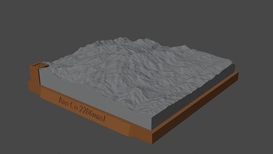 rao dağ manzara yanardağ arazi çevre doğa fotogrametri yükseklik dem Bilim 3d print model - Mito3D