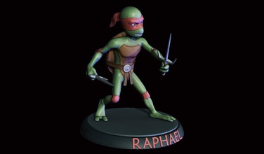Raphael tmnt raph Spielzeug Spielzeuge Sammlerstück 3dprint Spiele 3d print model - Mito3D