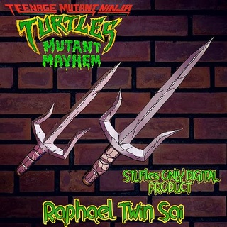 Raffaello gemello sai adolescente mutante ninja tartarughe totale caos tmnt leonardo donatello michelangelo Giochi giocattoli tartaruga supereroe arma cosplay 3d print model - Mito3D