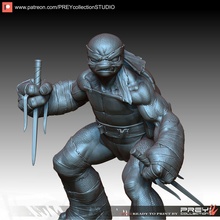 raphmutant mutant tmnt karakter süper kahraman masaüstü minyatürler figürinler kaplumbağalar 3dprint stilize heykel yaratık fantezi kurgusal oyunlar oyuncaklar 3d print model - Mito3D