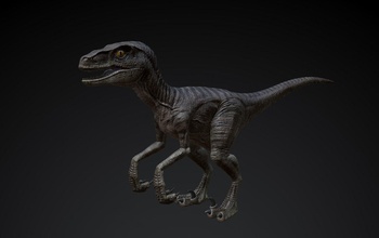 raptor - poly dinosaur animal jurassic character creature lowpoly game trex triceratop animals 3dprint extinct theropod art miniatures figurines 3d print model - Mito3D