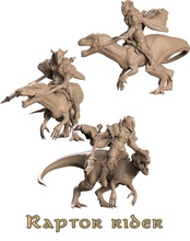 rapace cavalier chaos dinosaure mauvais combattant héroïque donjon dragons éclaireur héros lances croisées jeu plateau marteau guerre miniature table jeux jouets 3d print model - Mito3D