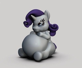 rareza grasa versión 3d impresión personaje lindo fino poni hasbro caballo figura dibujos animados animal gordito fantasía escultura juegos juguetes 3d print model - Mito3D