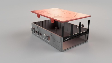 raspberry model 4 b sci fi case 3d print pi electronics diy maker mecha gundam robot hobby technology 3d print model - Mito3D