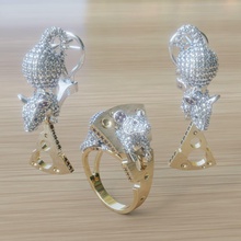 rat earring jewelry gold silver print earrings segamanov 3d print model - Mito3D