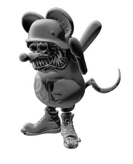 ratto fink casco stivali pipistrello arte figura sculture statua decorazione carina 3d print model - Mito3D